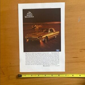 Vintage Ford Thunderbird Advertisement